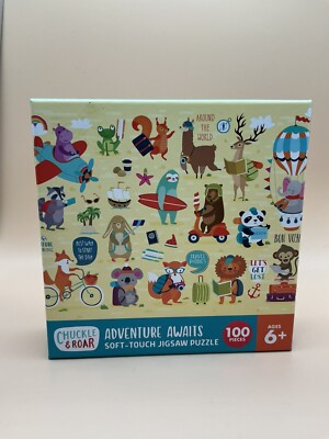 Chuckle & Roar, Adventure Awaits, 100 piece Soft-Touch Jigsaw Puzzle- New