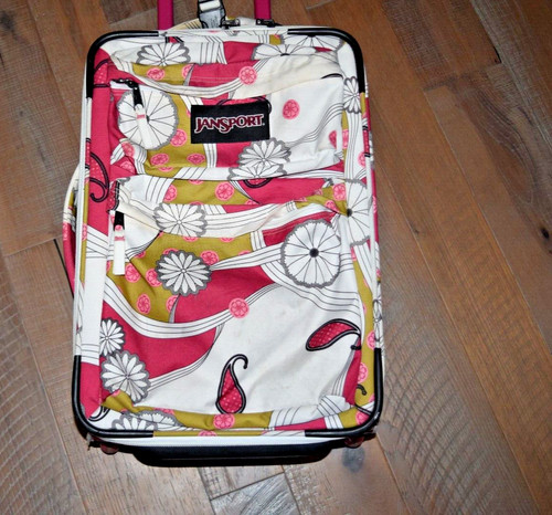 Retro Y2K Floral Daisy JanSport Rolling Suitcase Luggage Adjustable Handle M10