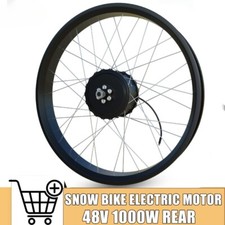 48V 1000W 20" 24'' 26" Snow Electric Bike Fat Tire Brushless Gear Rear Hub Motor