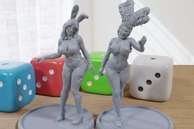 Sexy Zombie Showgirls - 3D Printed Minifigures for Post Apocalyptic Miniature Ta