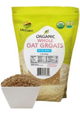McCabe Organic Whole Oats Groats 2Lbs - 100% Whole Grains, USDA & CCOF Certified