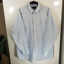 STAFFORD LONG SLEEVE DRESS SHIRT BLUE SOLID COLOR