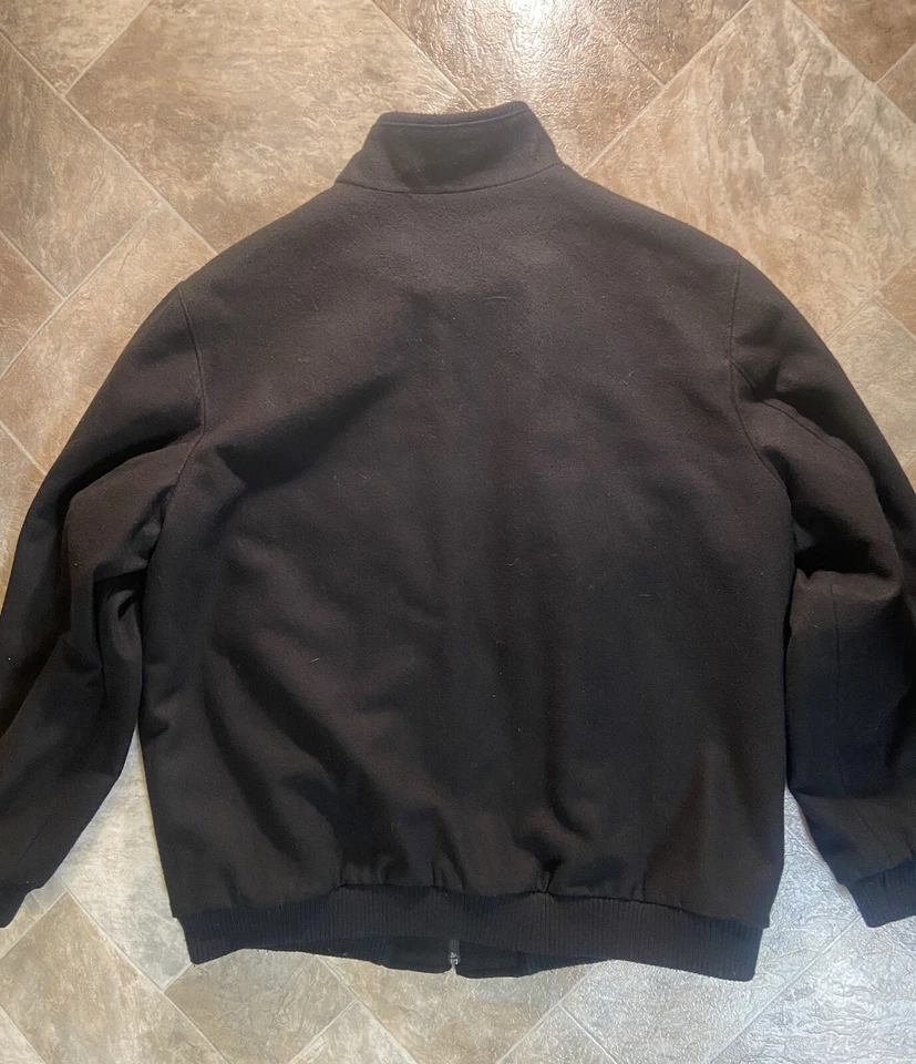 Куртка женская Claiborne взрослый размер XXL черная стиль Letterman шерстяная смесь с подкладкой - Изображение 2 из 4