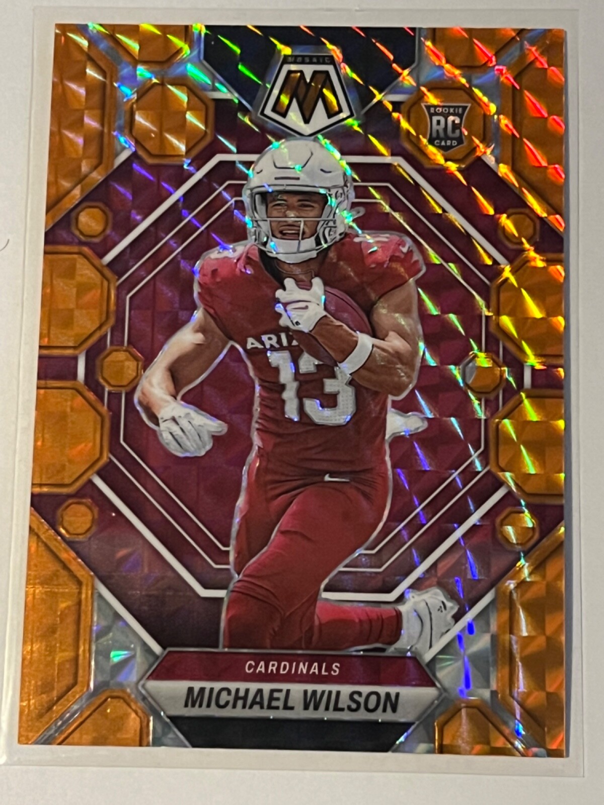 2023 Mosaic Orange /199 Michael Wilson #350 RC Rookie Card Arizona Cardinals