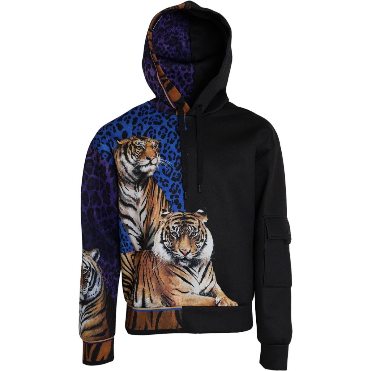 DOLCE & GABBANA Sweater Multicolor Tiger Hooded Sweatshirt
