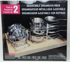 Seville Classics Adjustable Organizer Rack 2 Pack