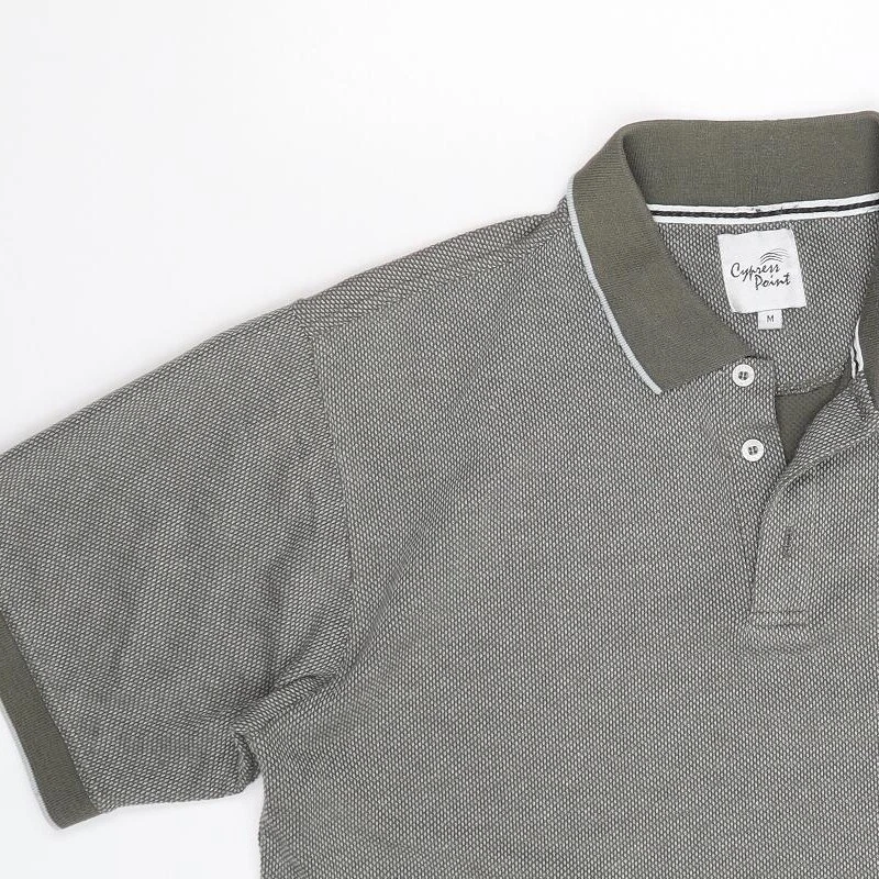 Cypress point Mens Grey Polyester Blend Polo Size M Collared - Image 3 of 4