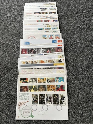 Job Lot of 48 UK GB First Day Covers & Covers FDC's 1991 - 2000 Lot #N96