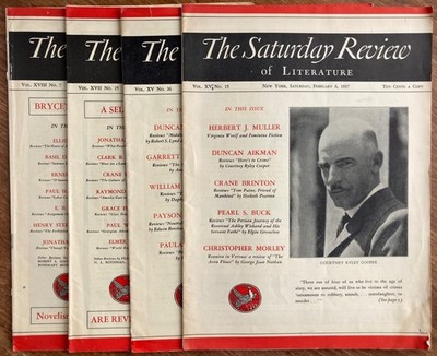 The Saturday Review of Literature, 4 Issues, 1937, 1938