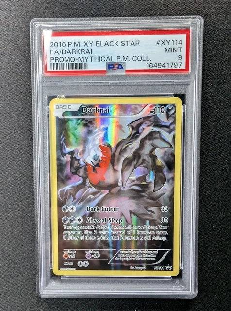 Darkrai XY114 Mythical Black Star Promo Pokemon PSA 9 Mint - NEW CERT LOW POP!