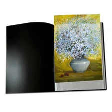 Luckyshin Poster File Clear File 60 Sheets Storage 30 Pockets Black