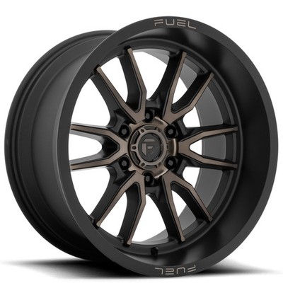 17x9 Fuel Wheels D762 Clash Matte Black Double Dark Tint Rims 6x139.7 (4pcs)