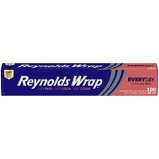 Reynolds Wrap Everyday Strength Aluminum Foil Roll, Freezer 100 Sq Ft, Silver