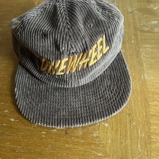 One Wheel Flat Brim Corduroy Hat