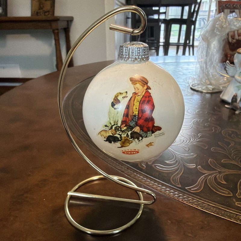 Norman Rockwell First Limited Edition 1976 Four Seasons Christmas Ornament