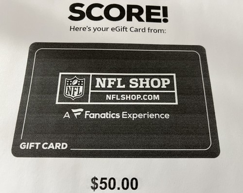 $50.00 NFL Shop Gift Card | eBay