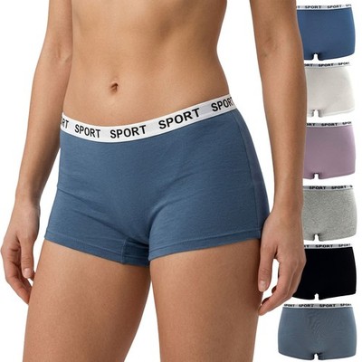 Damen Boxershorts Pants 6er Set Stretch Baumwolle Unterhosen Slips 36 38 40 42
