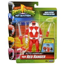 Image of Mighty Morphin Power Rangers RED RANGER Auto-Morphin Action Figure