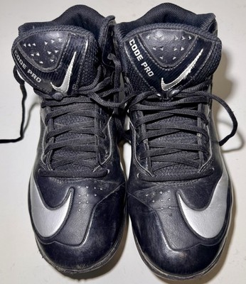 Nike Lunar Code Pro Football Cleats 579668-002 SIZE 9.5 Pre Owned Black