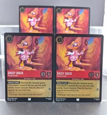 Disney Lorcana Daisy Duck - Trendy Traveler 115/204 Wilds Unknown UC 4 Cards