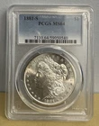 1881 S MORGAN SILVER DOLLAR PCGS MS 64