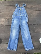OshKosh B'gosh Toddler Unisex Solid Denim Overalls Size 4