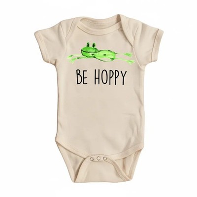 Frog Jump Hoppy Newborn Baby Onesie  Bodysuit