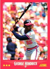 1988 Score #308 George Hendrick