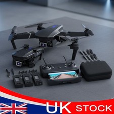 Drone WIFI FPV 4K HD Dual Camera 3 Batteries Foldable Selfie RC Quadcopter New