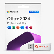 Microsoft Office 2024 Professional Plus - Windows 10 & 11 USB - Lifetime 2 PC
