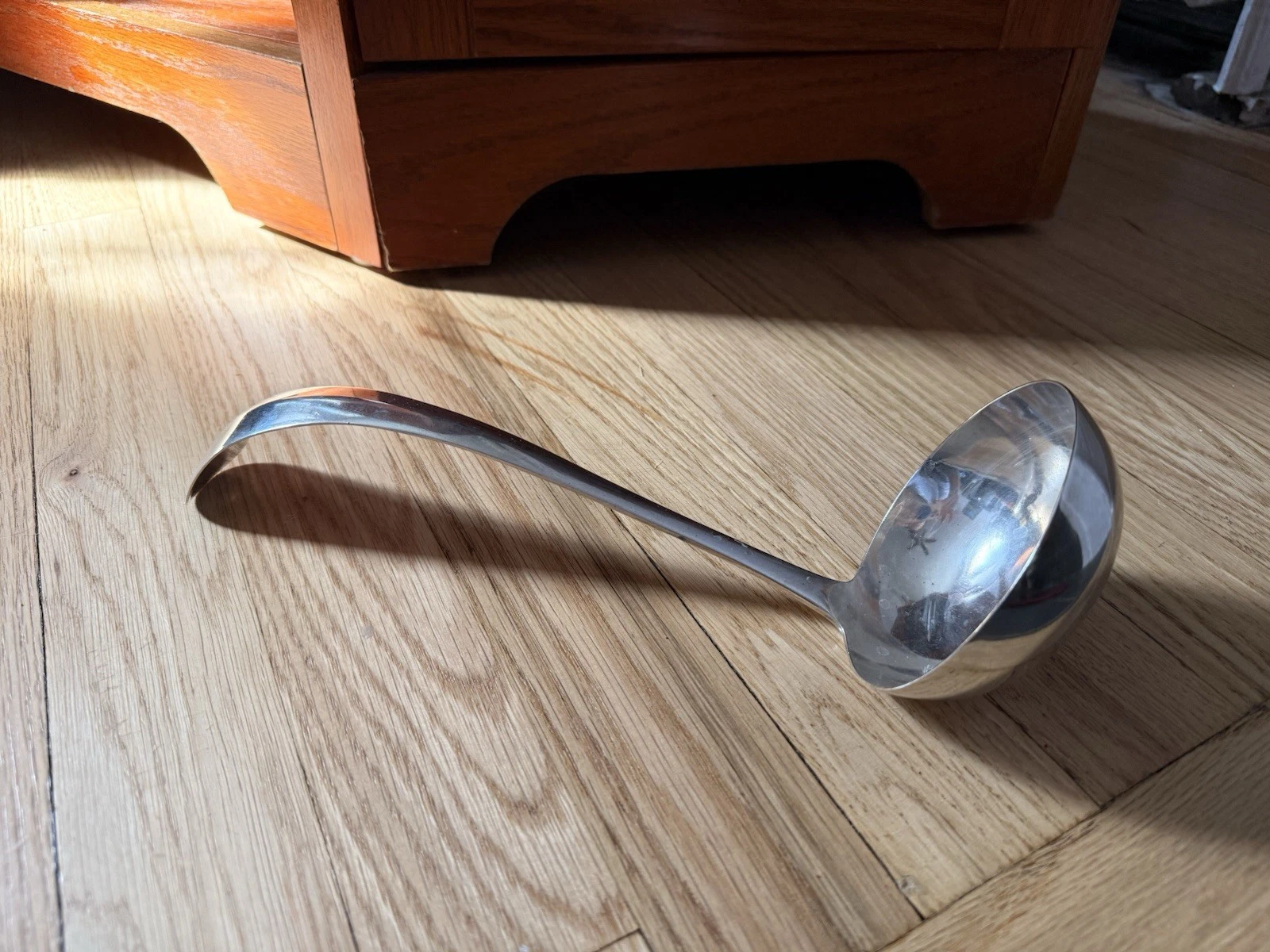 Antique Sterling Silver Sauce Ladle, likely English