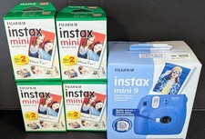 Fujifilm Instax Mini 9 Instant Camera Cobalt Blue Bundle 4 Packages Film New