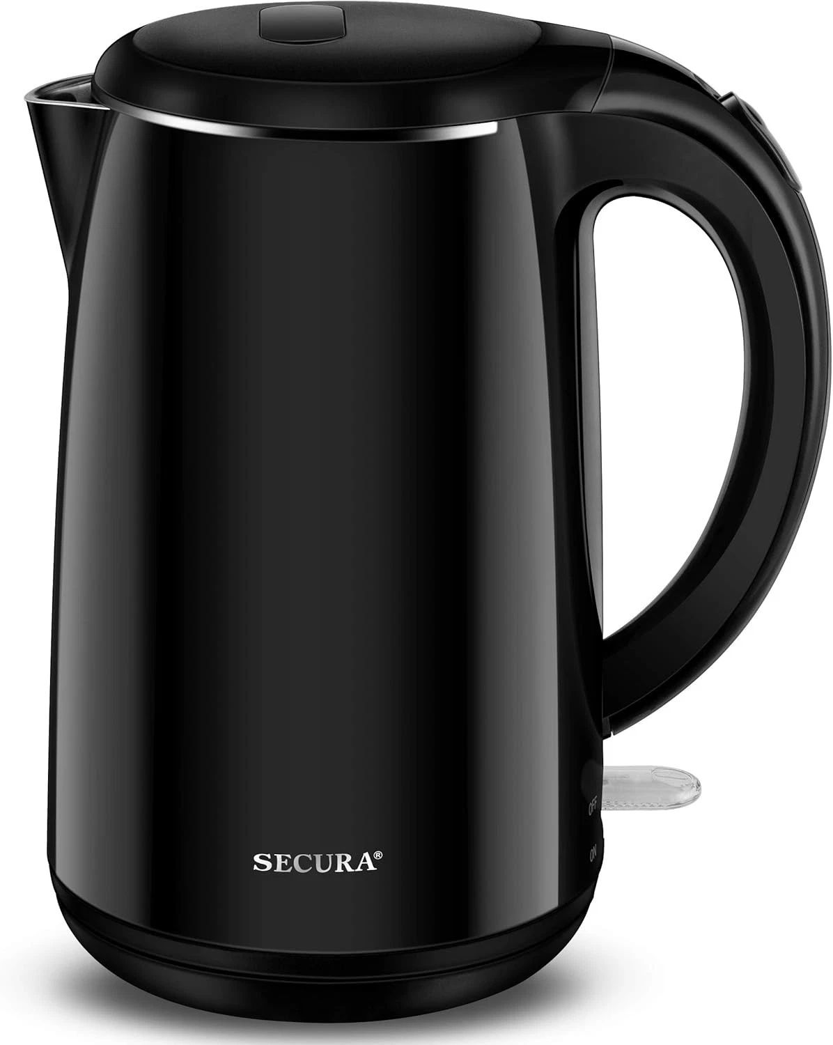 Stainless Steel Double Wall Electric Kettle Water Heater for Tea Coffee W/Auto S