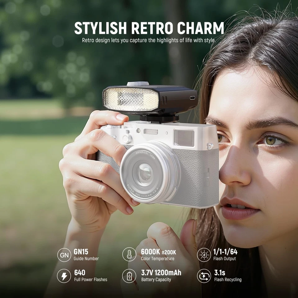 Neewer Z150 Mini Pocket Flash Light Speedlite for Canon Fuji Nikon Sony Camera - Image 3 of 4