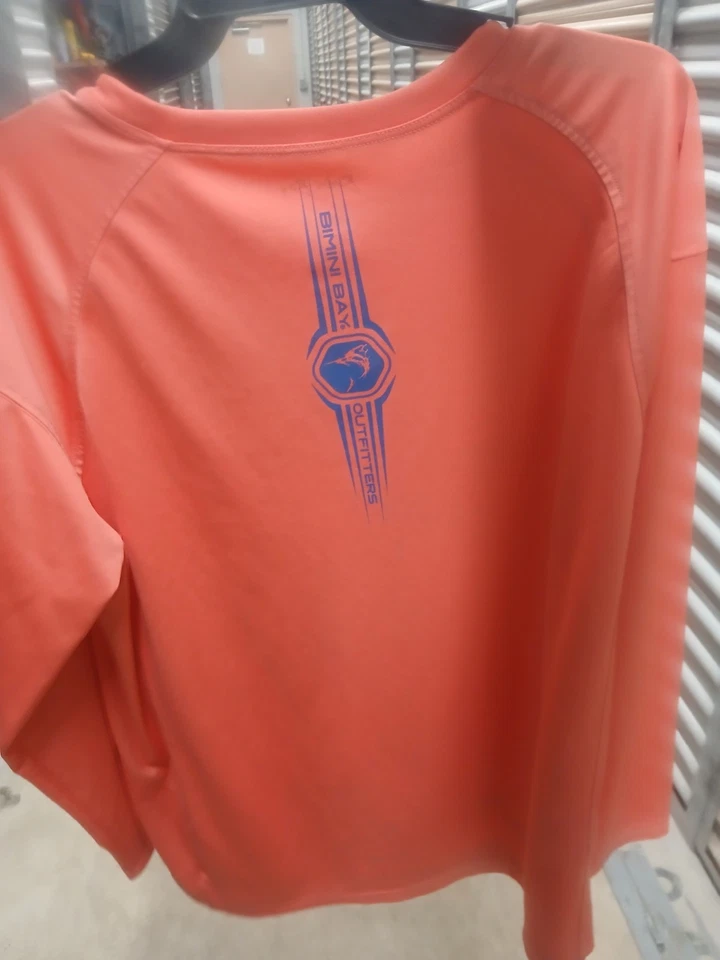 Bimini Bay 橙色长袖衬衫男式 XL 码 — 第 4/4 张图片