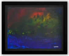 Wyland- Original Watercolor Painting on Deckle Edge Paper "Abstract"