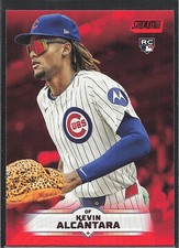 2025 Stadium Club #91 Kevin Alcántara Red Foil RC BZ16