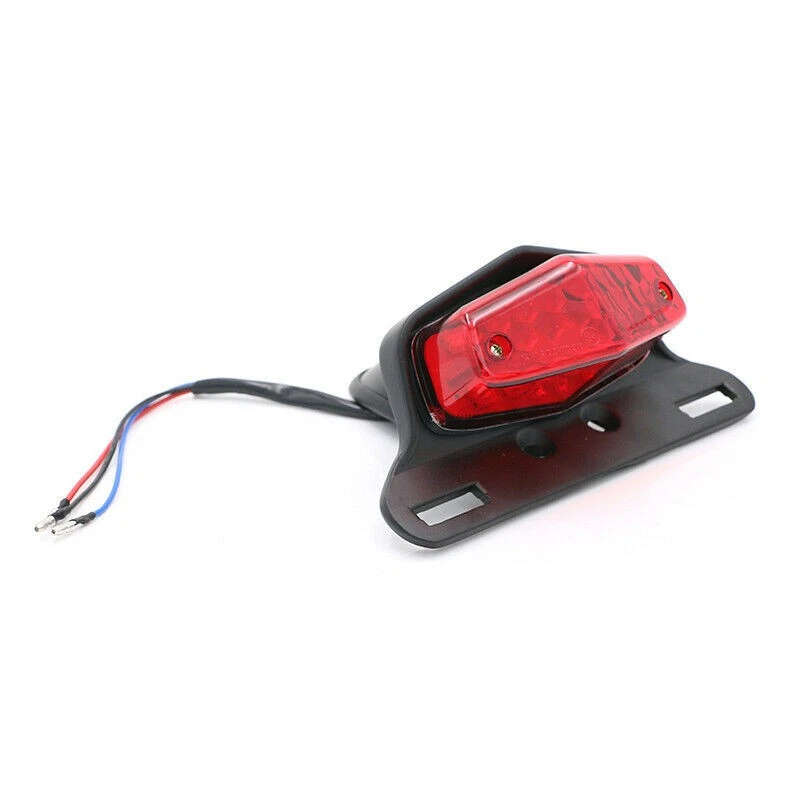 For Motorcycle LED Tail Light Brake License Plate Lamp 12V Black Housing - Image 4 of 4