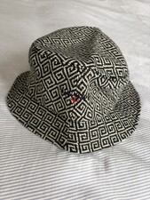 Noah NY Geometric Print Wool Crusher Bucket Hat Black/White - S/M - Made In USA