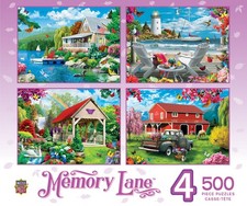 MasterPieces 4-Pack - Memory Lane 500 Piece Jigsaw Puzzles