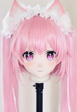 Free worldwide shipping crossdressing Full head lockable cosplay kigurumi mask