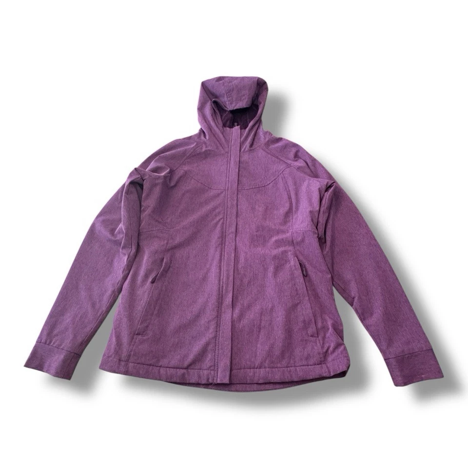 Jaqueta Kirkland Signature repelente de água macia fúcsia feminina tamanho M - Imagem 2 de 4