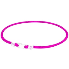 Phiten Classic Star Titanium Single Strand Necklace Pink - 18 Inch