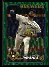 Joel Payamps 2024 Topps Update #US153 Green Crackle Foilboard #/499 Brewers