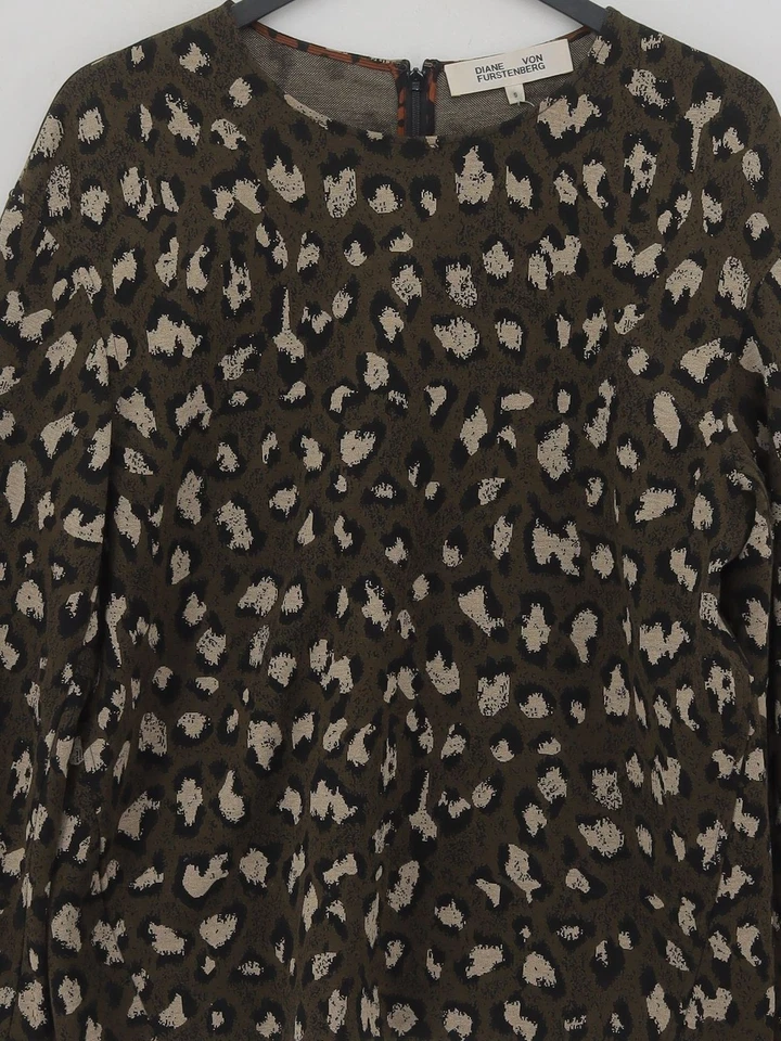 Diane Von Furstenberg Women's Jumper S Green Viscose - Image 3 of 4