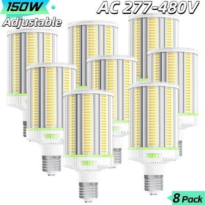 150W E39 LED Corn Light 8Pack 4500K/5000K/5700K Warehouse High Bay Fixture Lamp