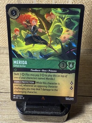 Lorcana Wilds Unknown Merida - Gifted Archer - Rare Cold Foil NM/M+!  