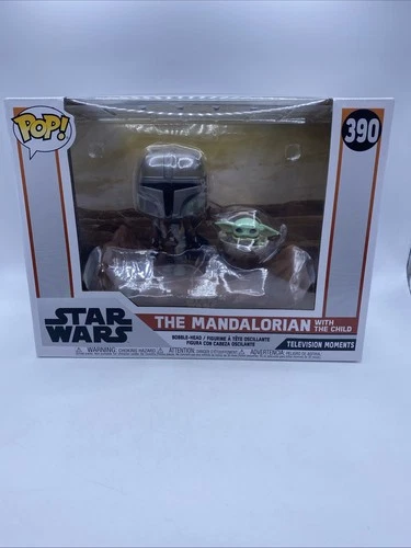 Funko Pop! Moments: Star Wars - The Mandalorian with The Child #390 Grogu - NEW