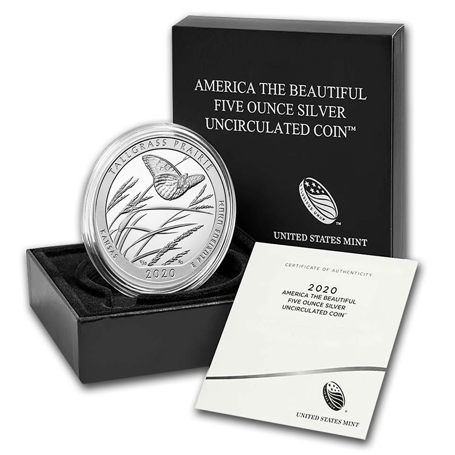 2020-P 5 oz Silver ATB Tallgrass Prairie (w/Box & COA) | eBay