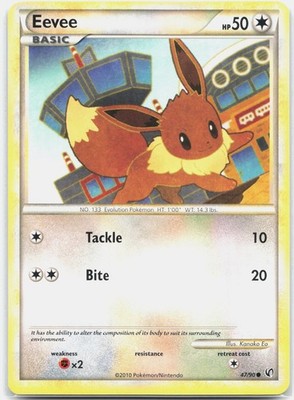 Eevee (47) Common Undaunted UD Colorless 47/90 2010 NM
